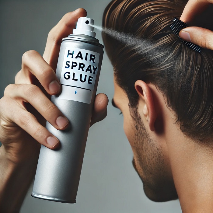 روش استفاده از اسپری چسب مو