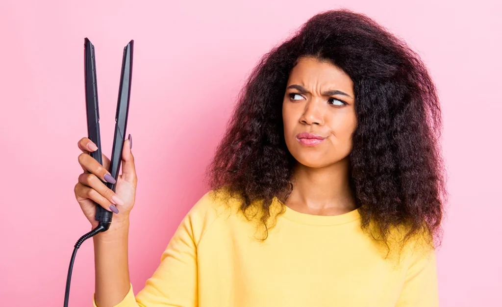 داغ نشدن اتو مو