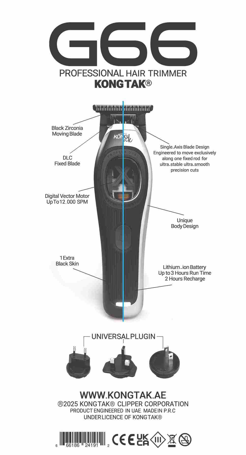 تریمر حرفه‌ای کنک تک Kongtak G66