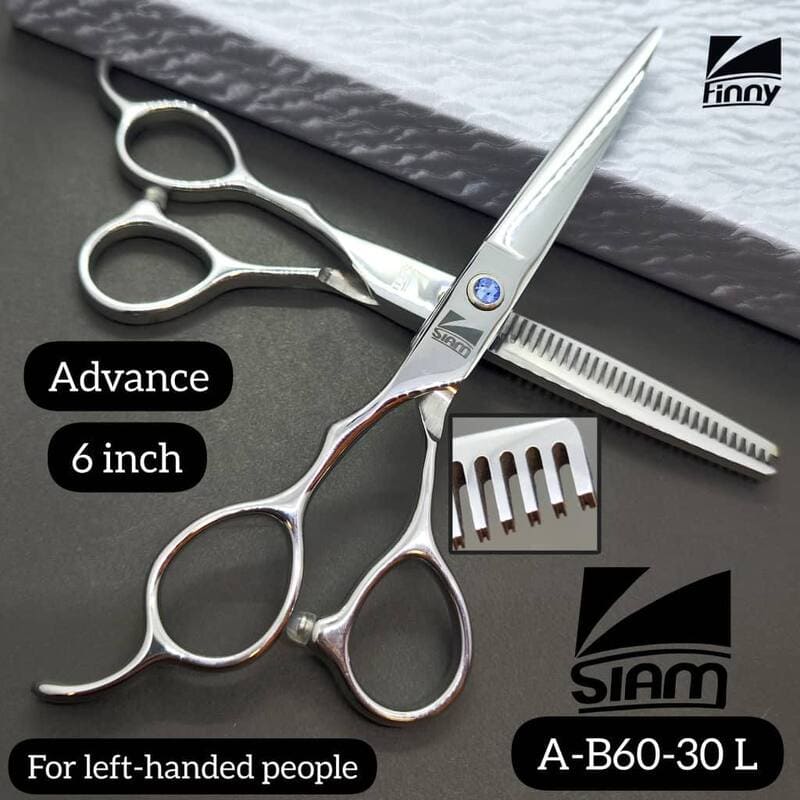 قیچی چپ دست فینی صیام ست کات و پیتاژ 6 اینچ